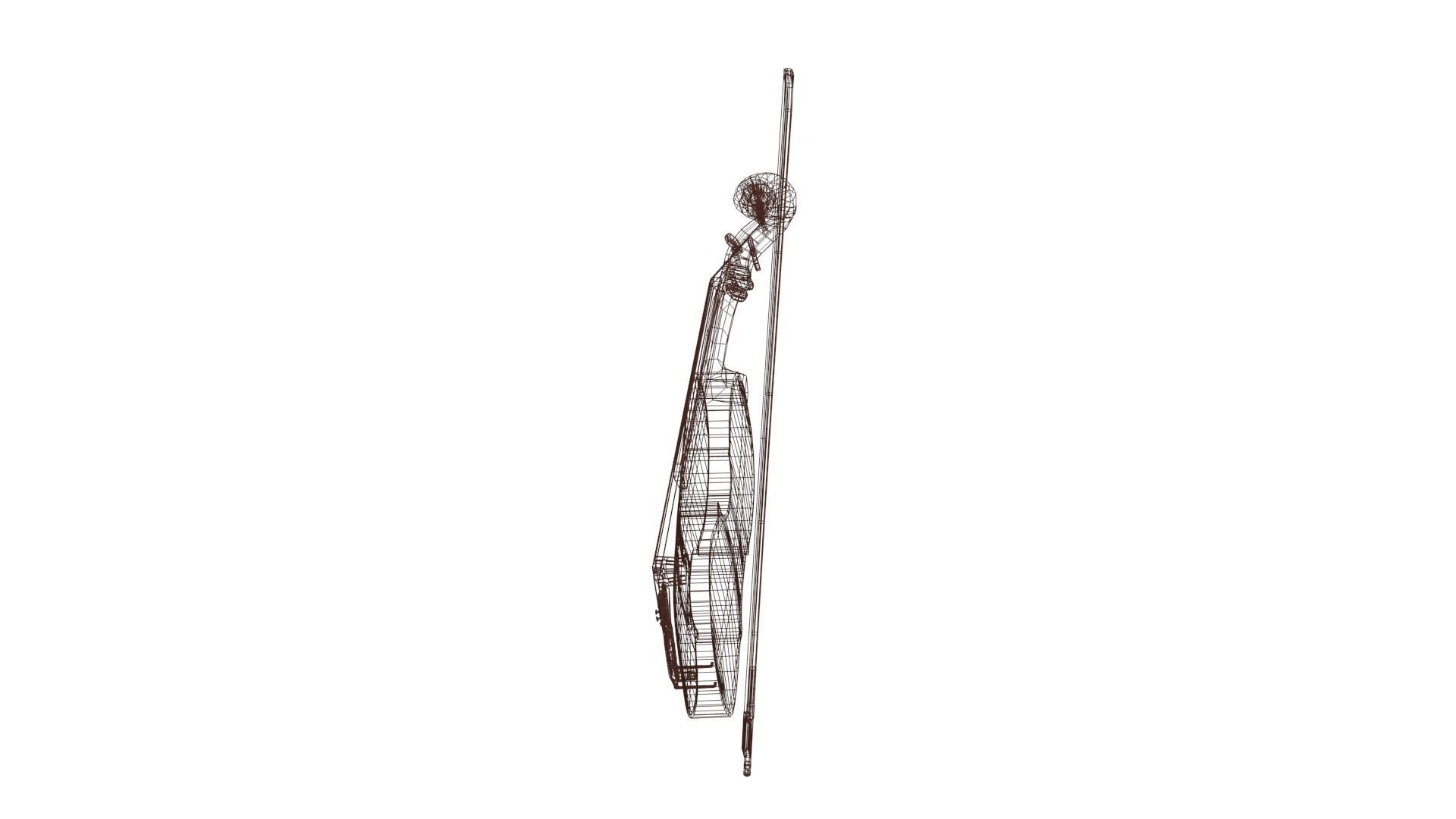 Viola violin Low-poly 3D model_52