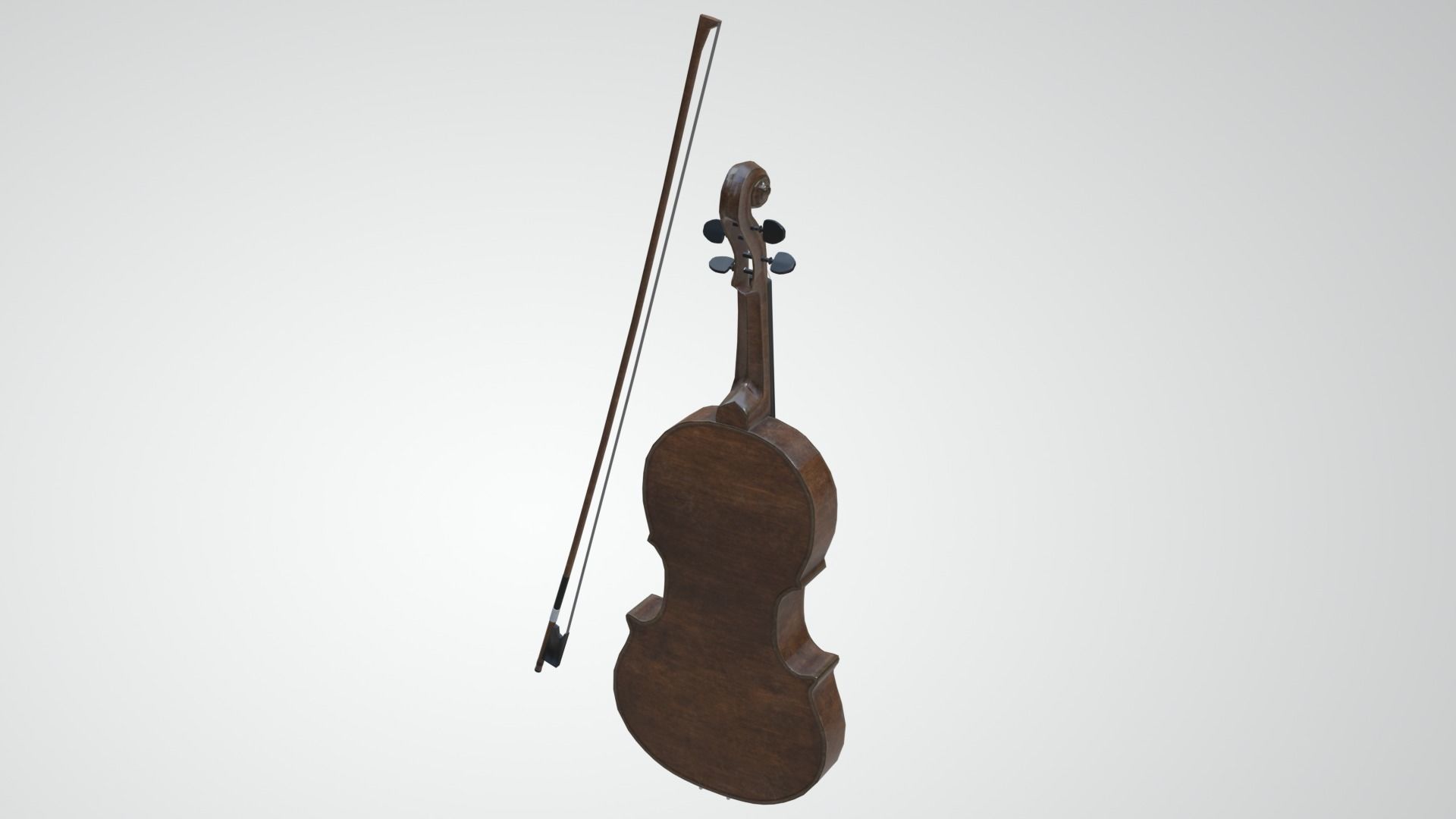 Viola violin Low-poly 3D model_31