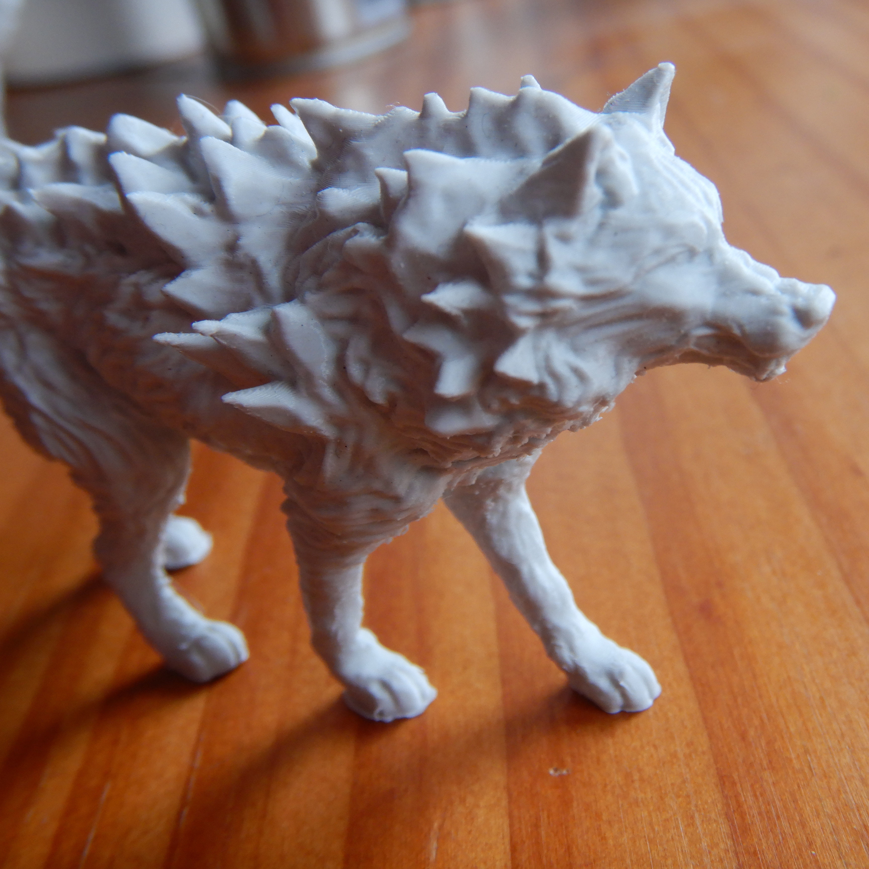 Winter Wolf Snarling 3D print model_3