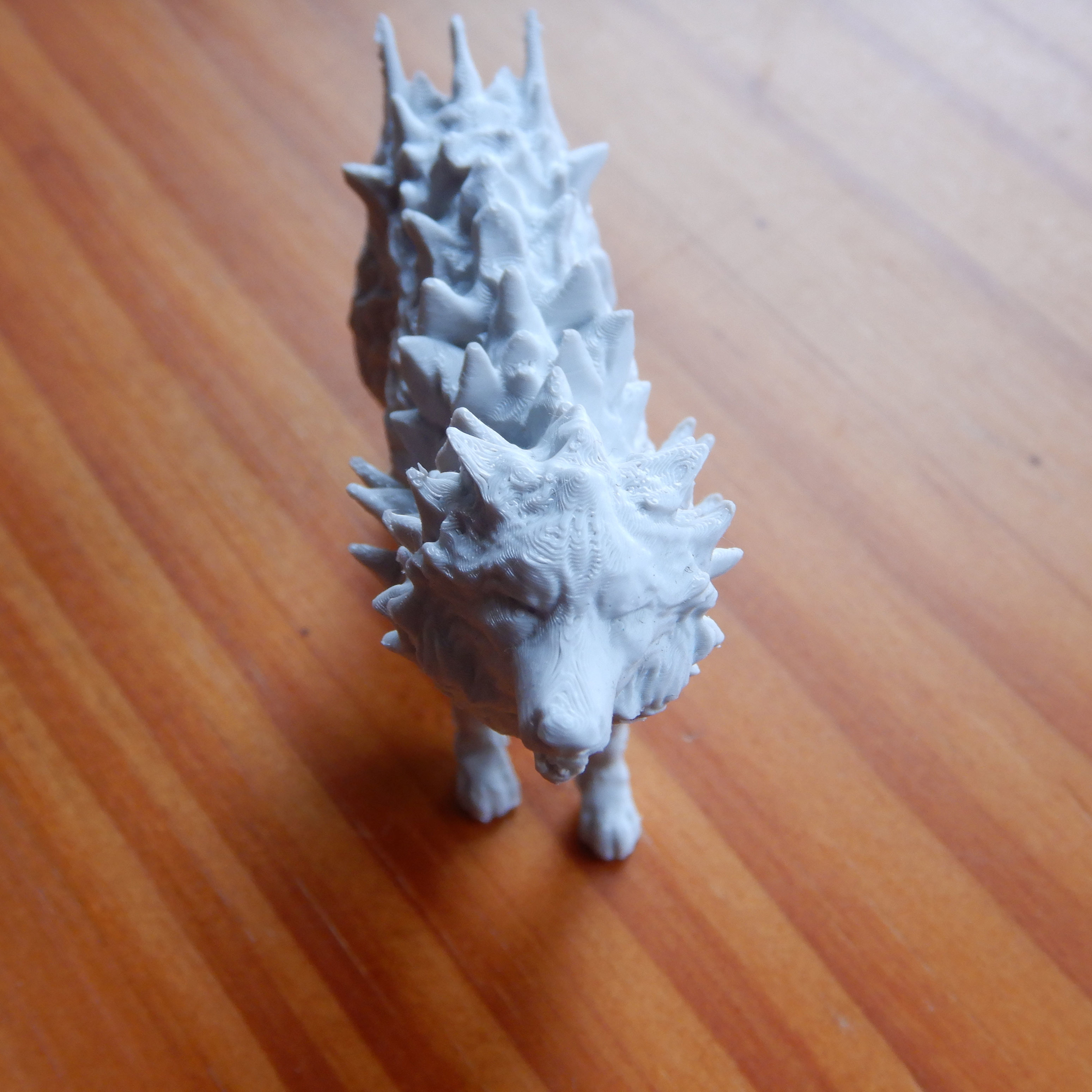 Winter Wolf Howling 3D print model_2