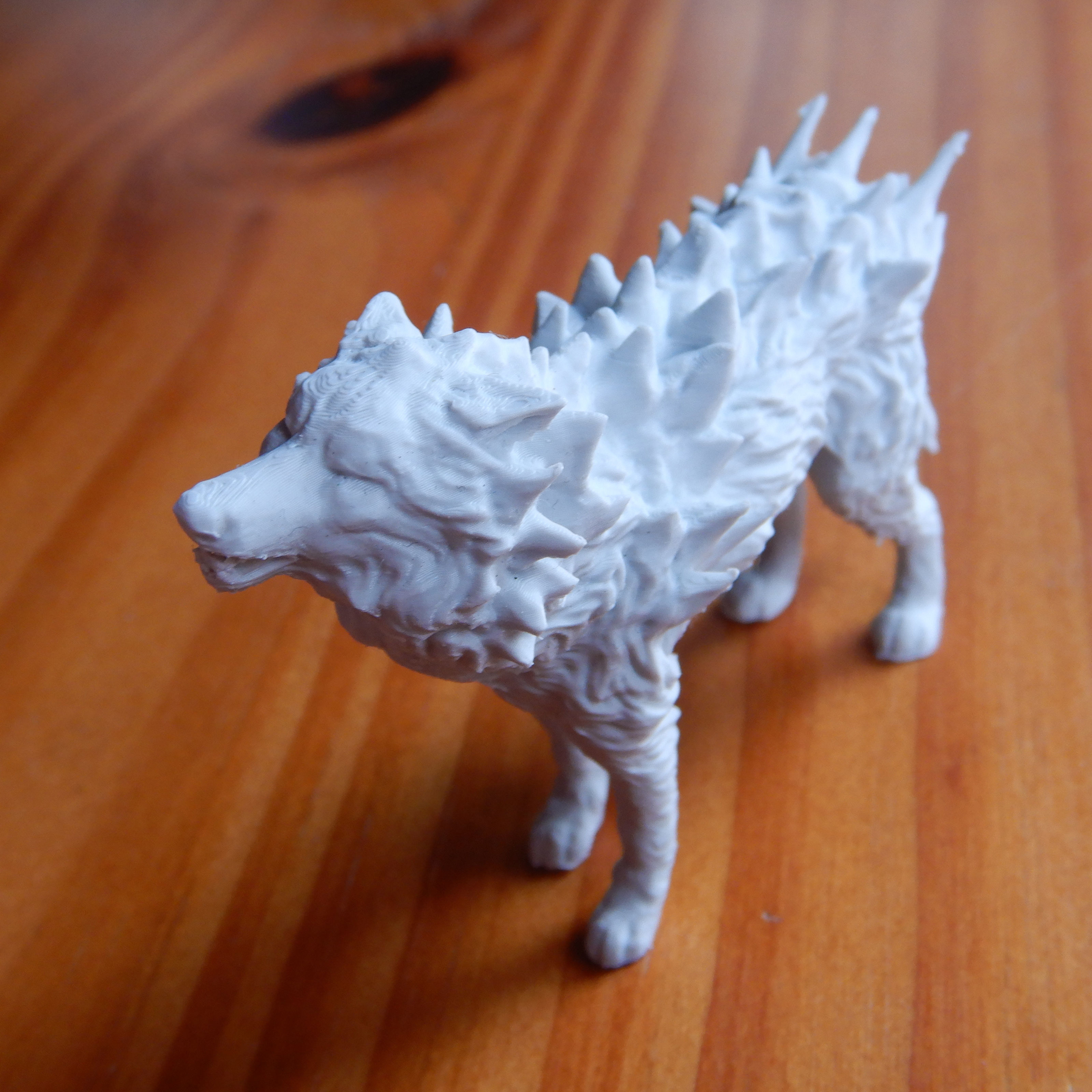 Winter Wolf Howling 3D print model_1