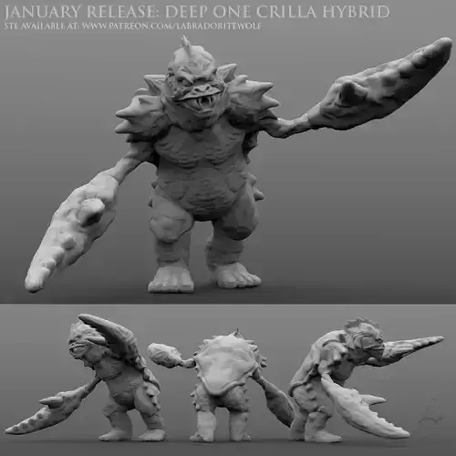 Deep One Crilla Hybrid 3D print model