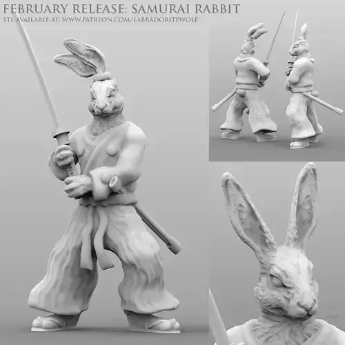 Samurai Rabbit 3D print model
