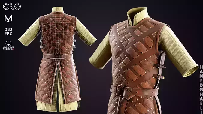 Medieval Armor Low-poly 3D model