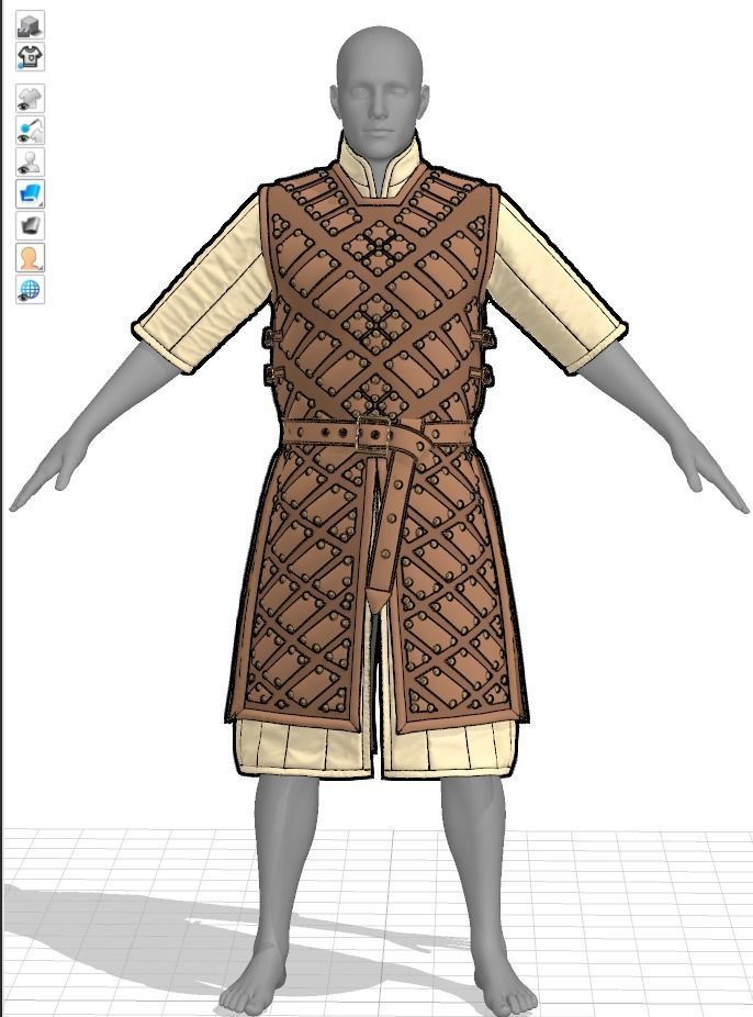 Medieval Armor Low-poly 3D model_6