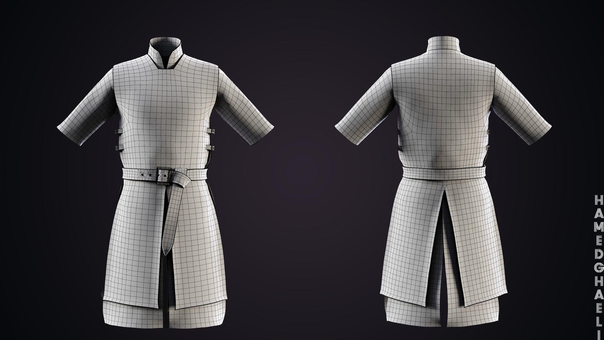 Medieval Armor Low-poly 3D model_4