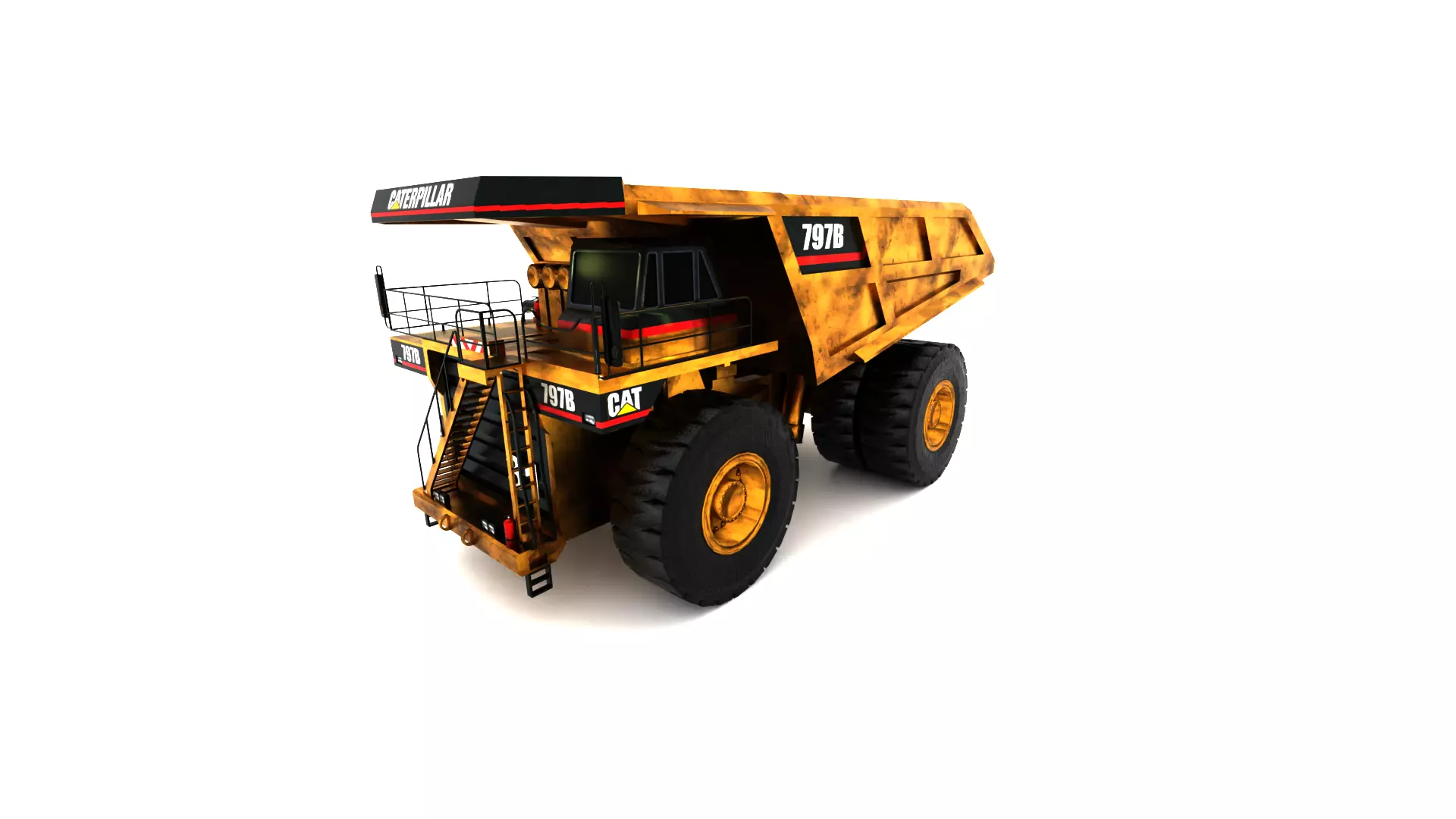 Haul Truck Low-poly 3D model_0