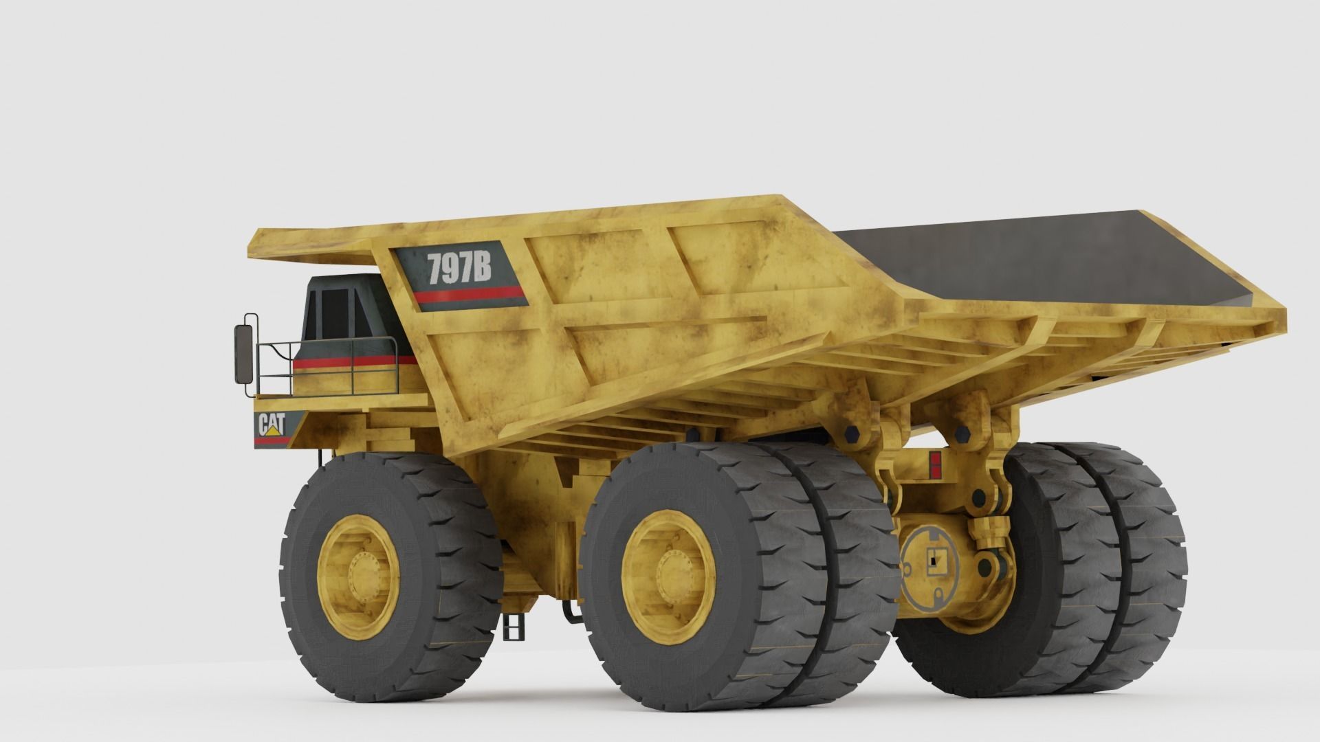 Haul Truck Low-poly 3D model_6