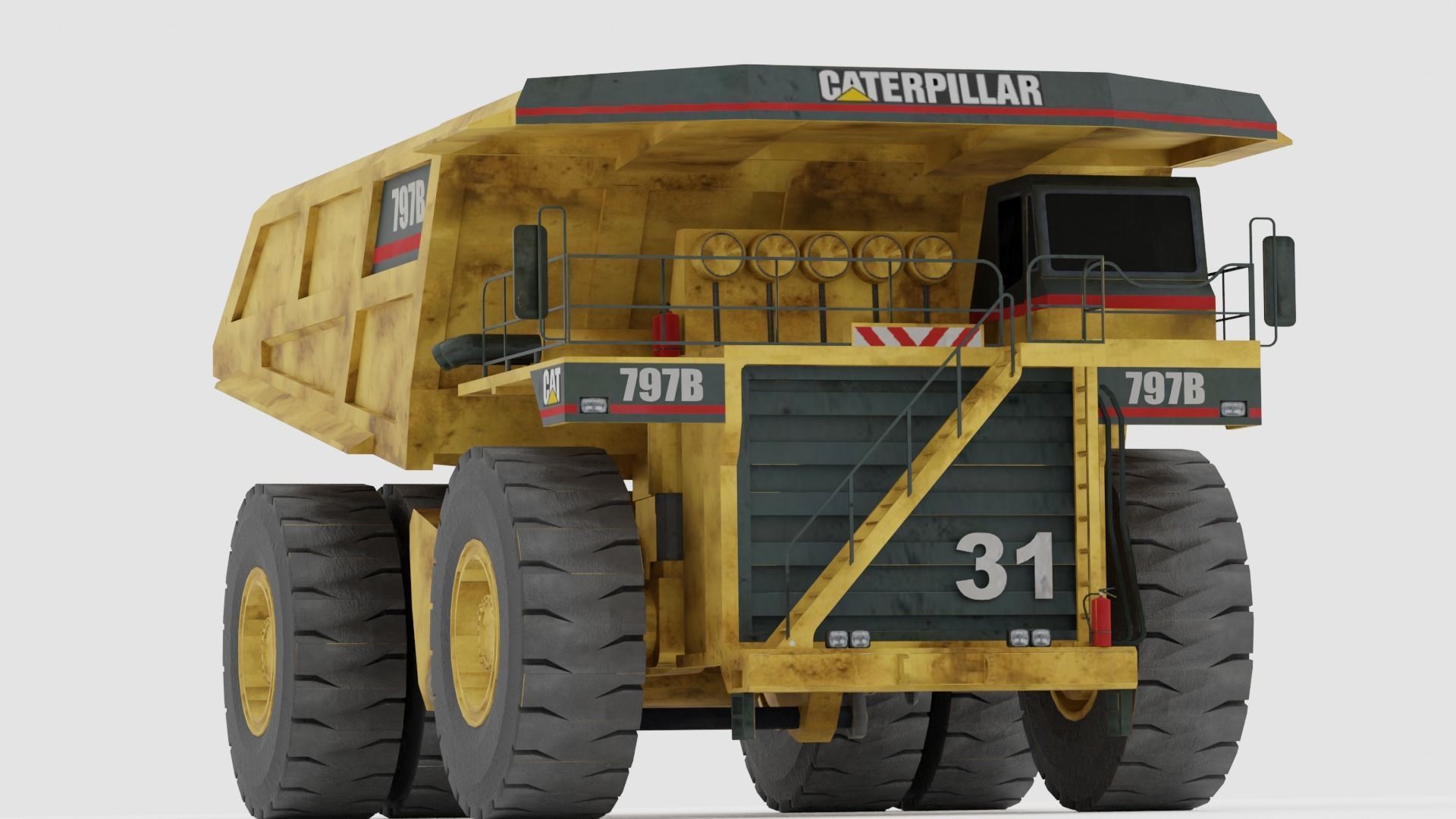 Haul Truck Low-poly 3D model_2
