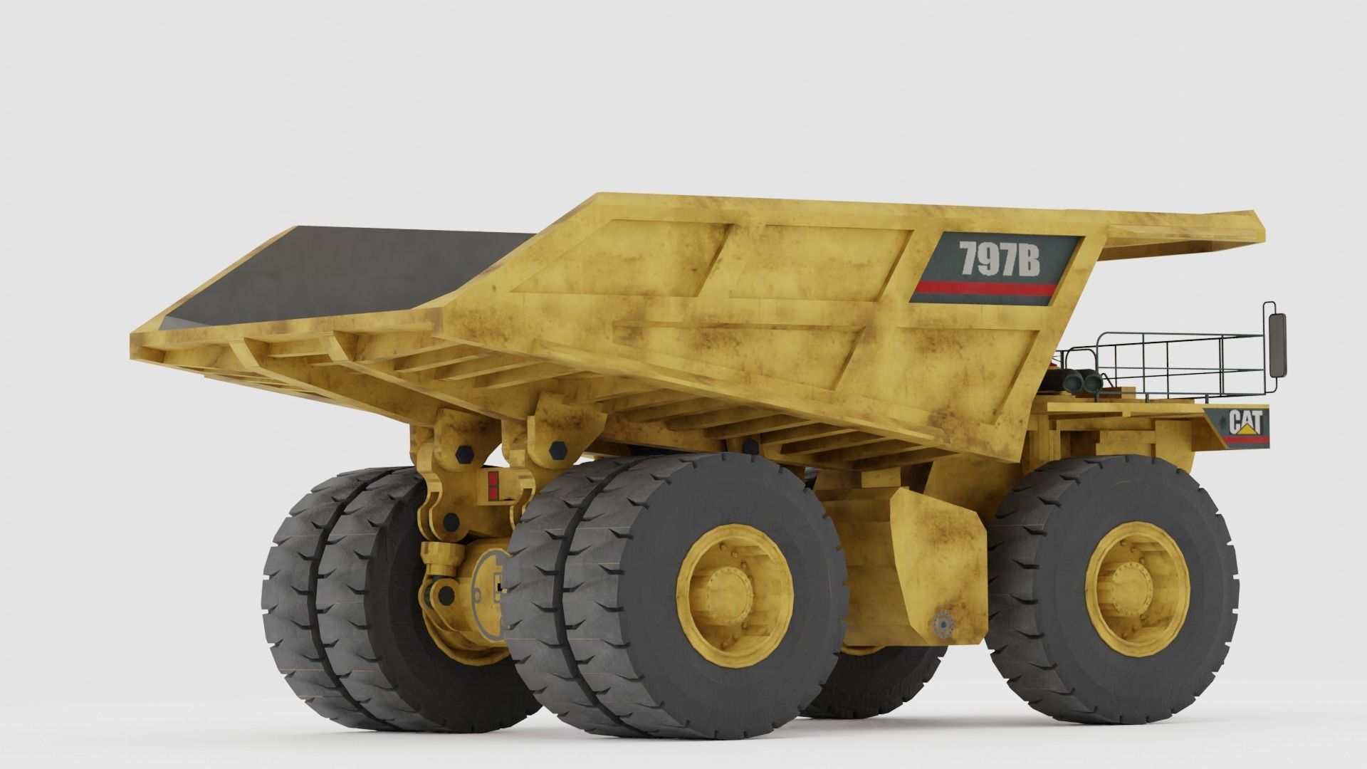 Haul Truck Low-poly 3D model_4