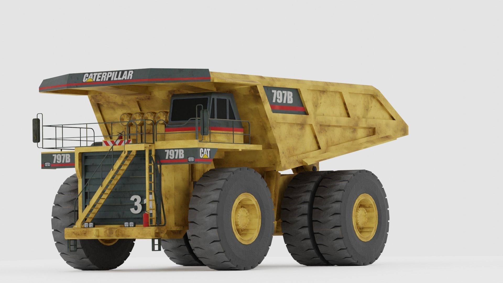 Haul Truck Low-poly 3D model_7