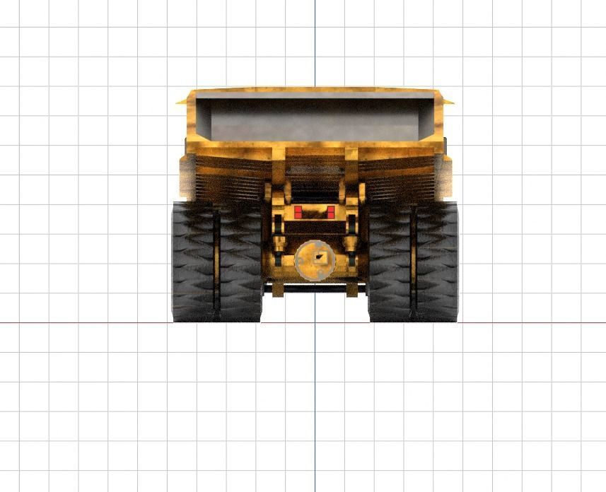 Haul Truck Low-poly 3D model_12
