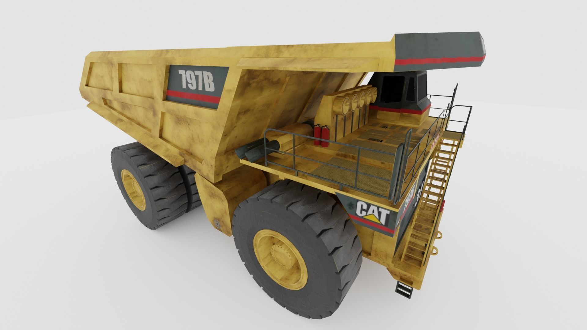 Haul Truck Low-poly 3D model_8