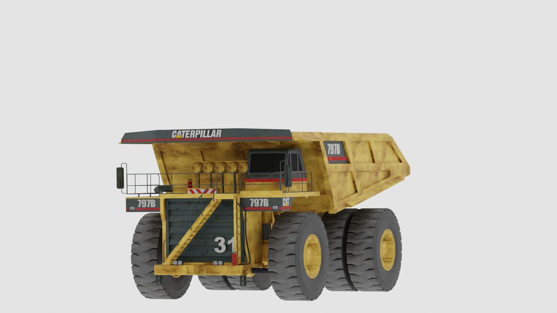 Haul Truck Low-poly 3D model_1