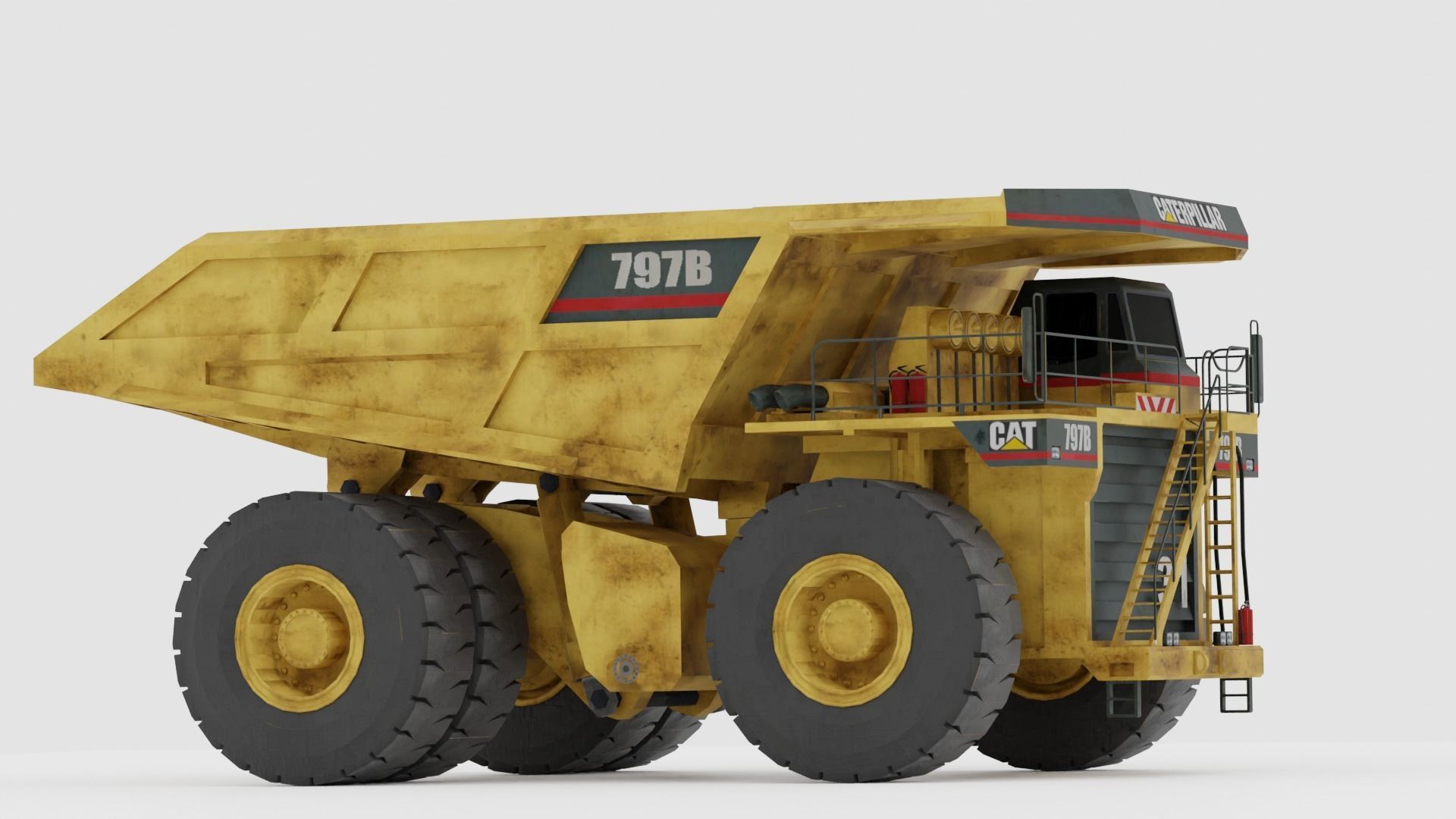 Haul Truck Low-poly 3D model_3