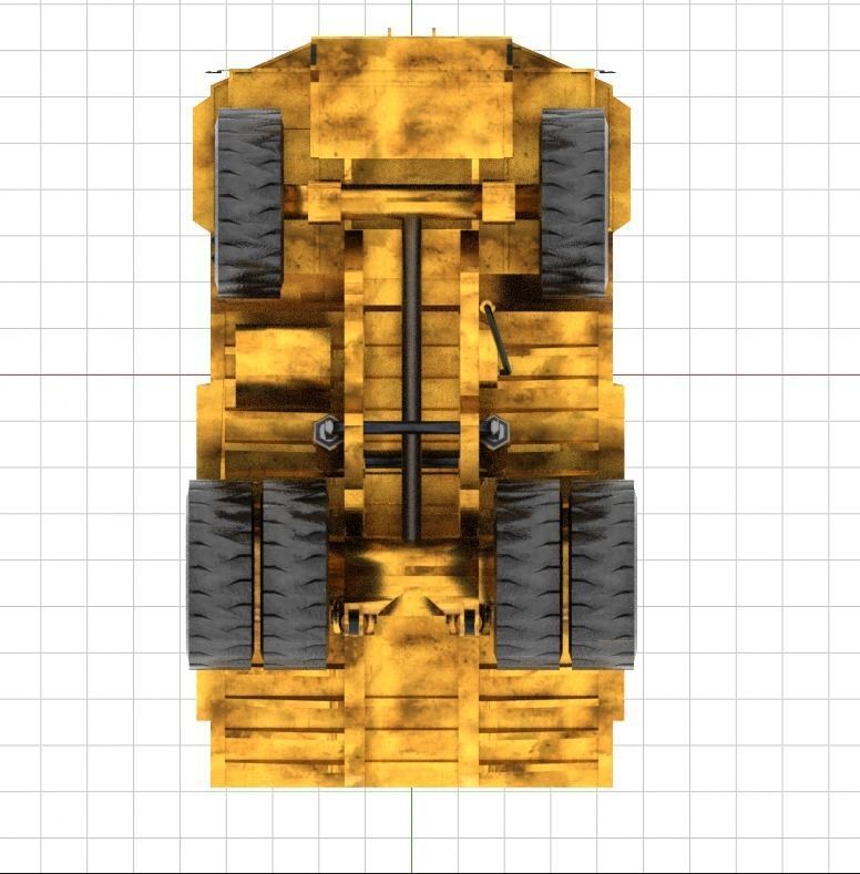 Haul Truck Low-poly 3D model_14