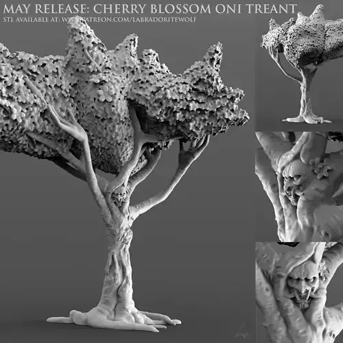 Cherry Blossom Oni Treant 3D print model