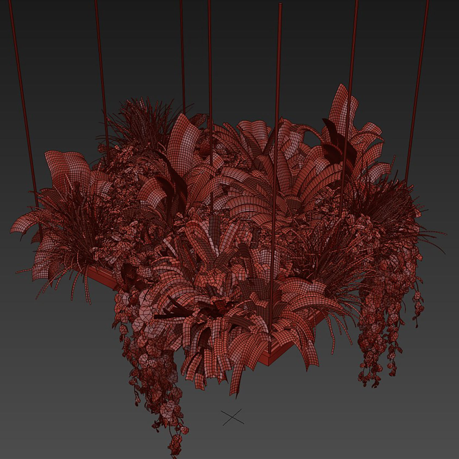 Collection plant vol 411 - pothos - hanging - ampelous - palm 3D model_6