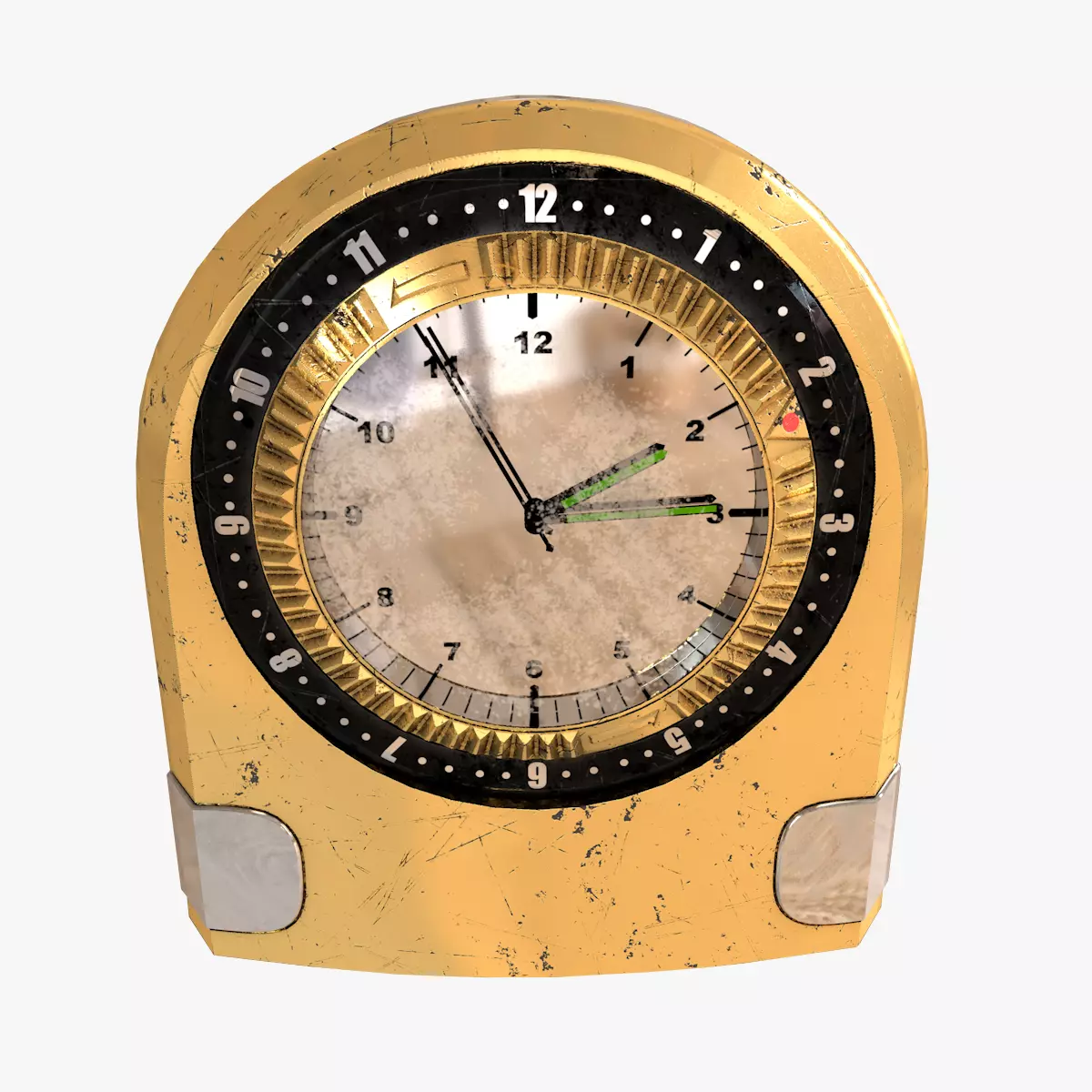 Desk Clock Low-poly 3D model_0