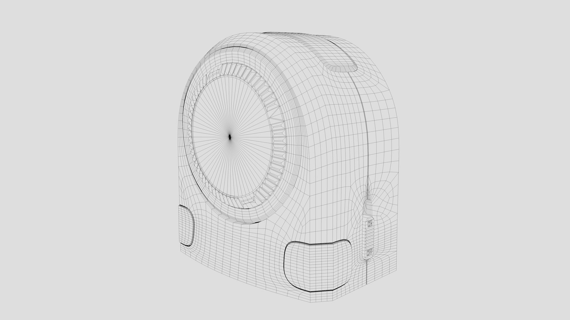 Desk Clock Low-poly 3D model_2