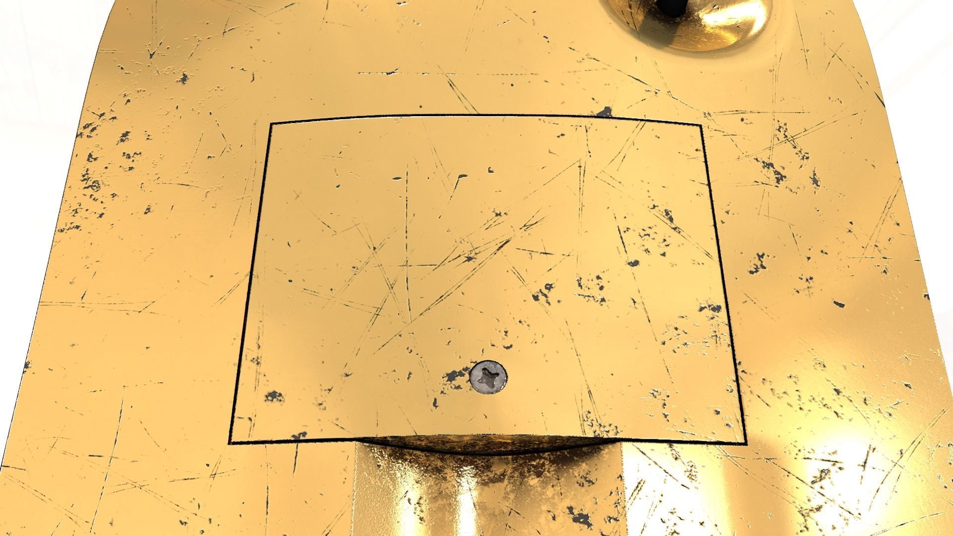 Desk Clock Low-poly 3D model_19