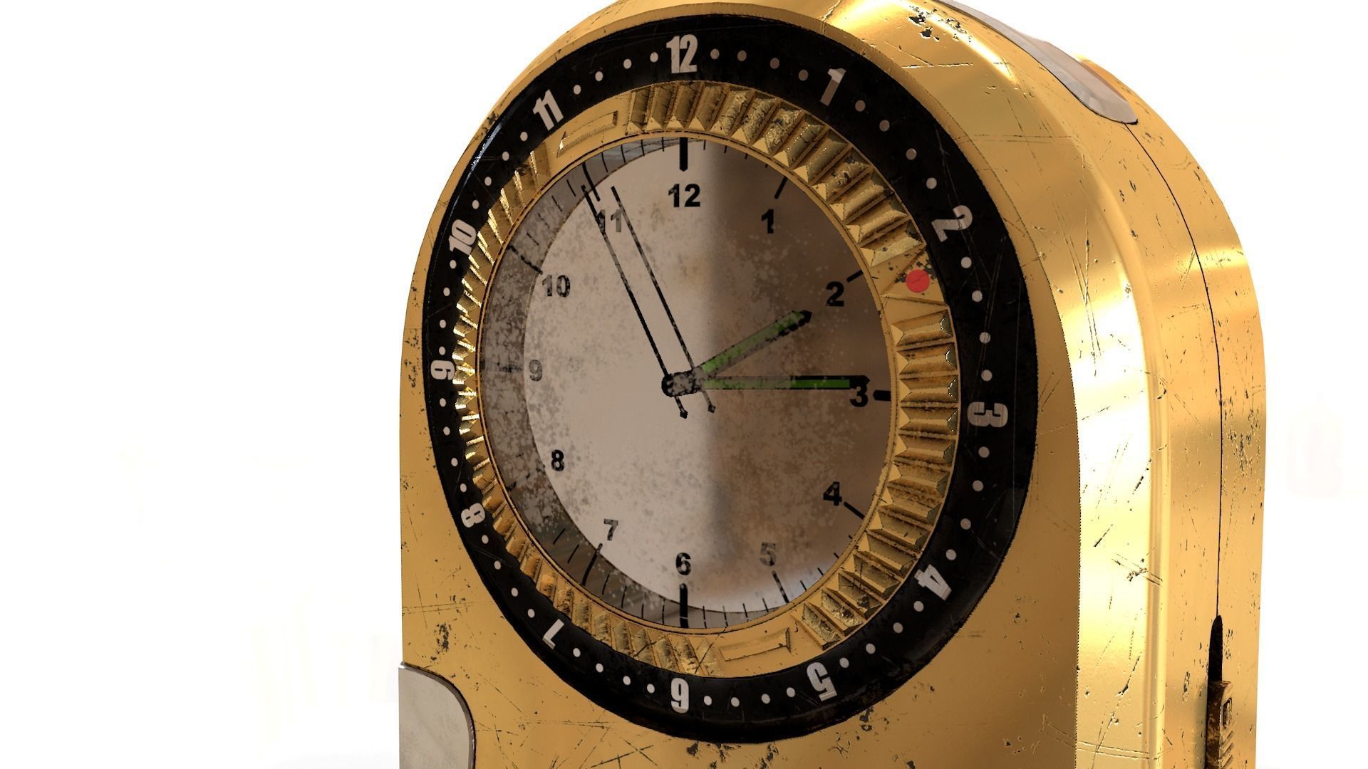 Desk Clock Low-poly 3D model_14