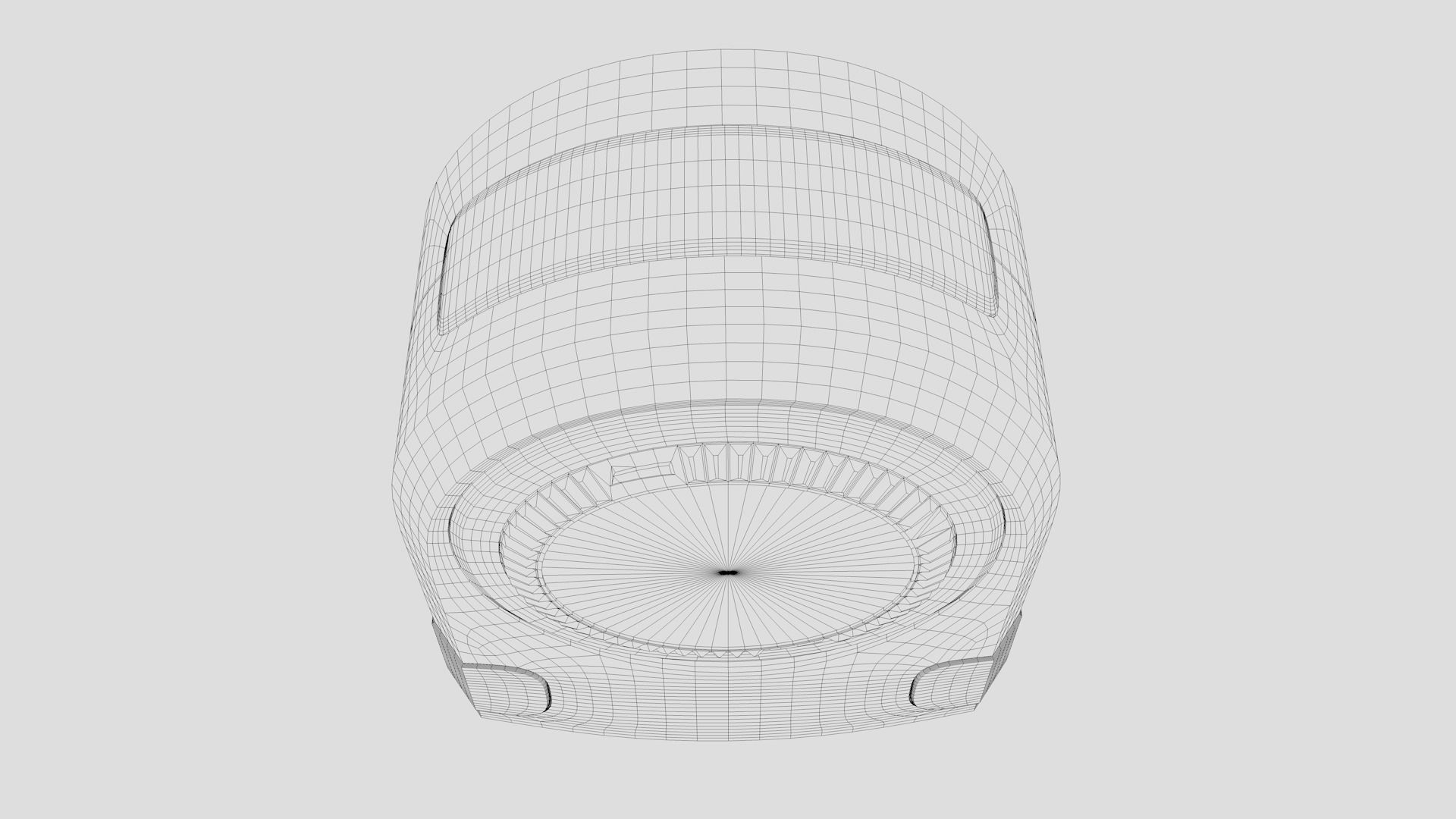 Desk Clock Low-poly 3D model_6