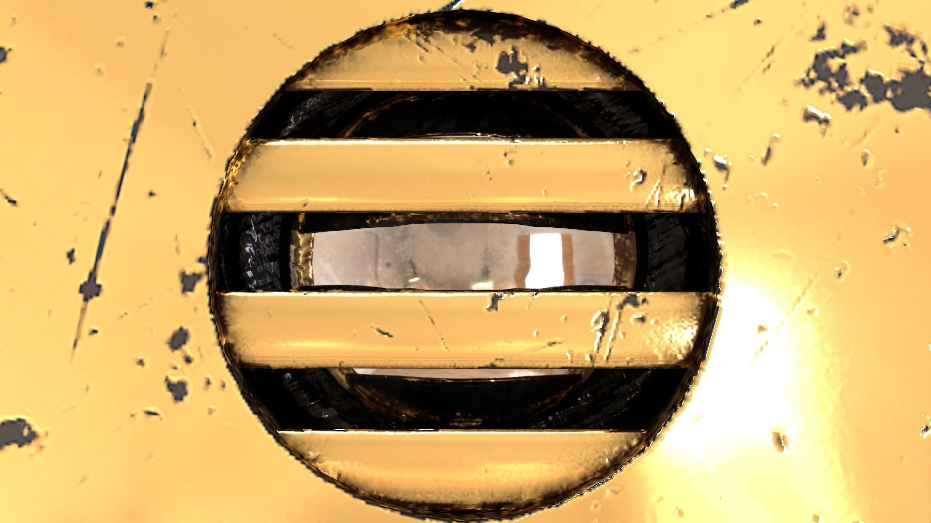 Desk Clock Low-poly 3D model_17