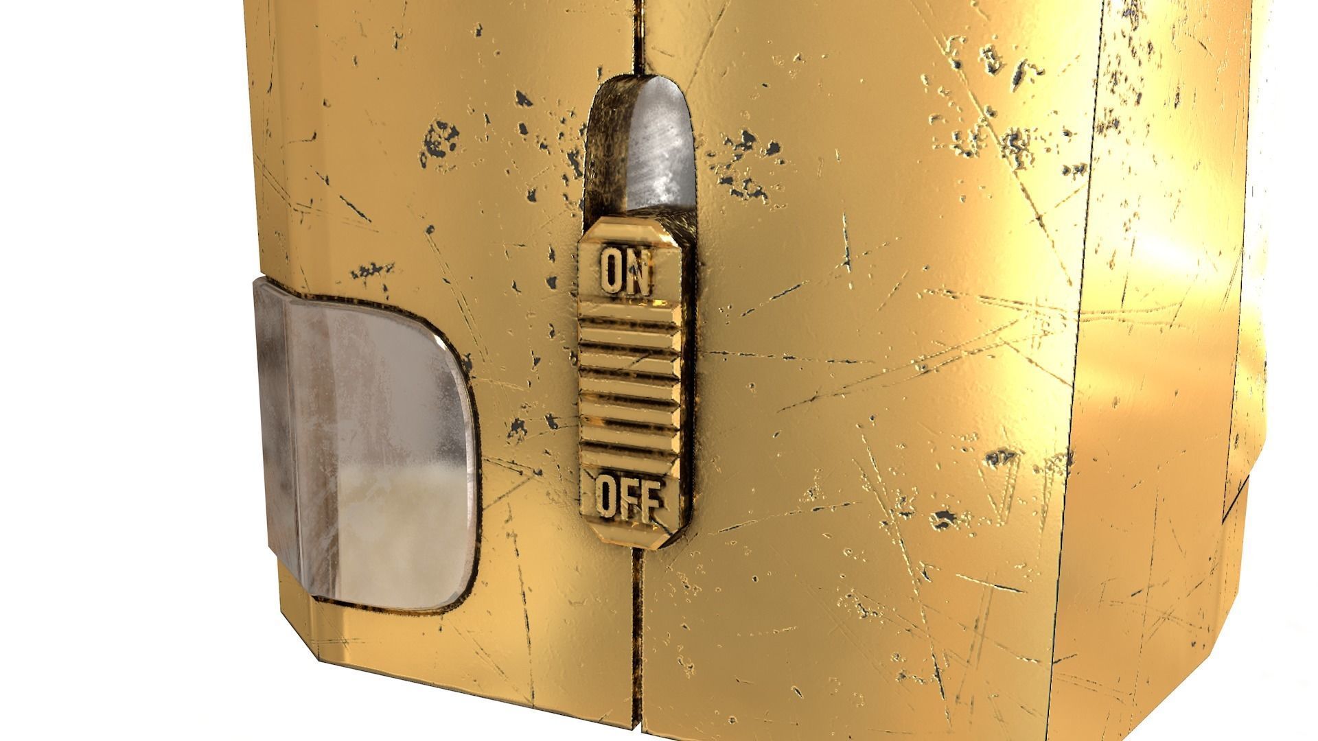 Desk Clock Low-poly 3D model_15