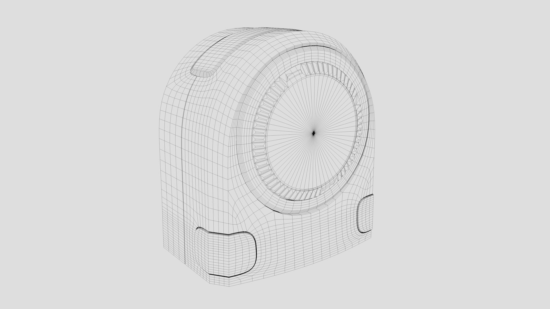 Desk Clock Low-poly 3D model_4