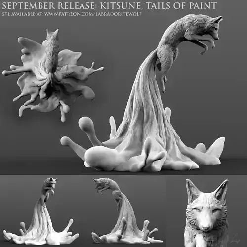 Kitsune Tails of Paint 3D print model