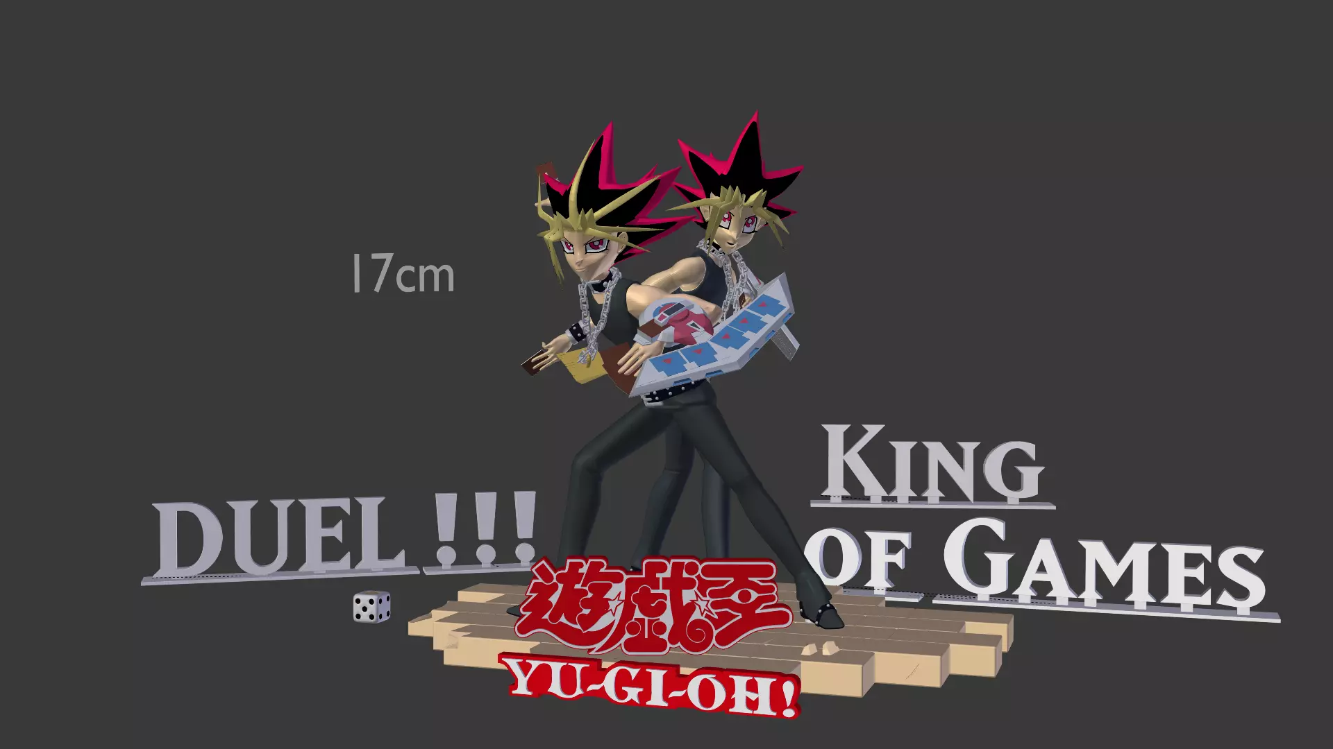 The two Yugi from Yu-Gi-Oh 3D print model_0