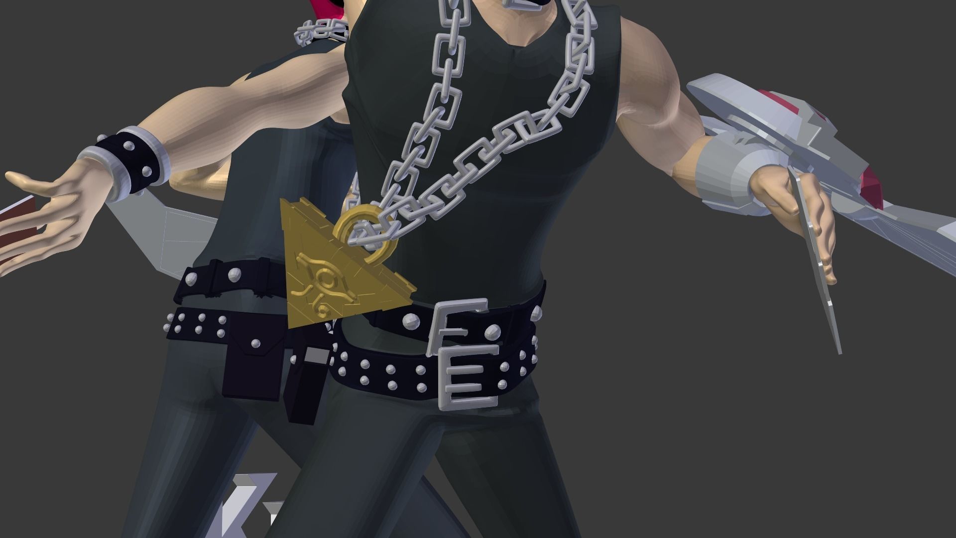 The two Yugi from Yu-Gi-Oh 3D print model_8