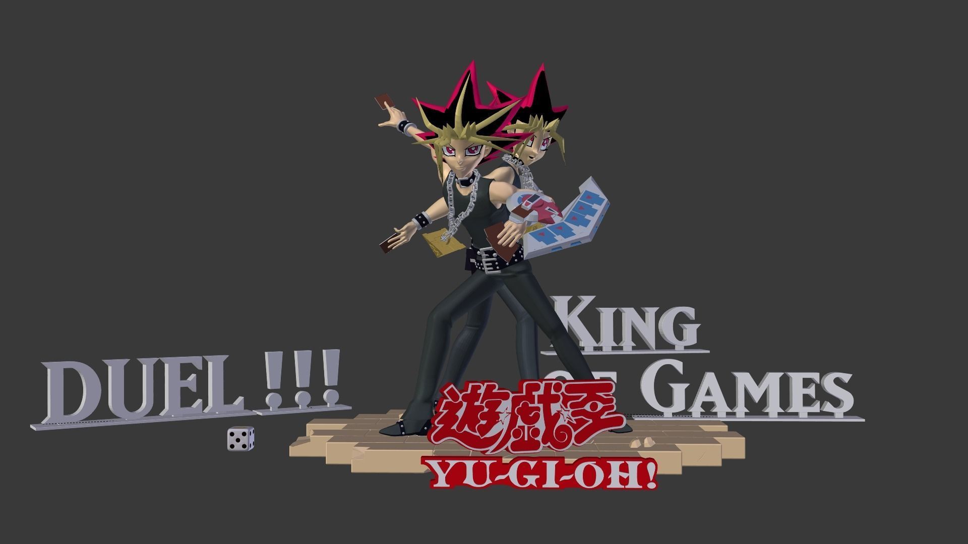 The two Yugi from Yu-Gi-Oh 3D print model_5
