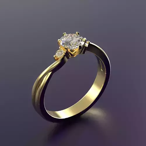 engagement ring 010 3D print model