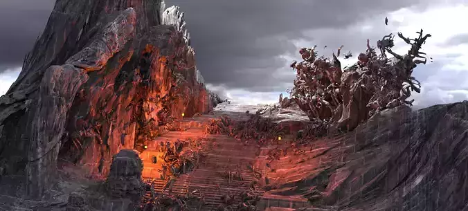 Dantes Inferno Depths Ruin Walkways 3D model