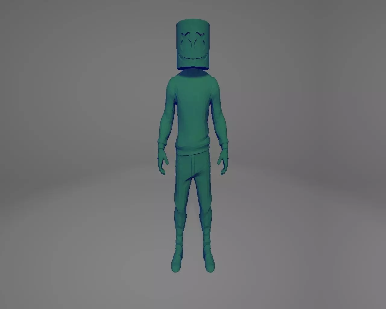 marshmello articulated 3D print model_0