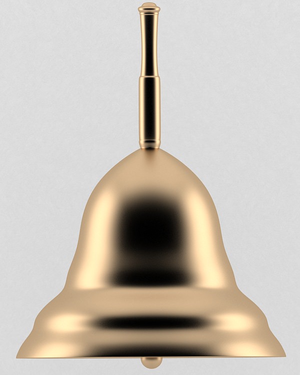 Handbell brass bell 3D model_4