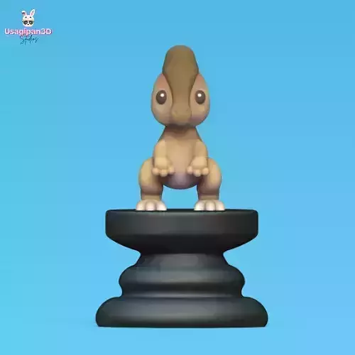 Dinosaur Chess - Parasaurolophus - Knight 3D print model