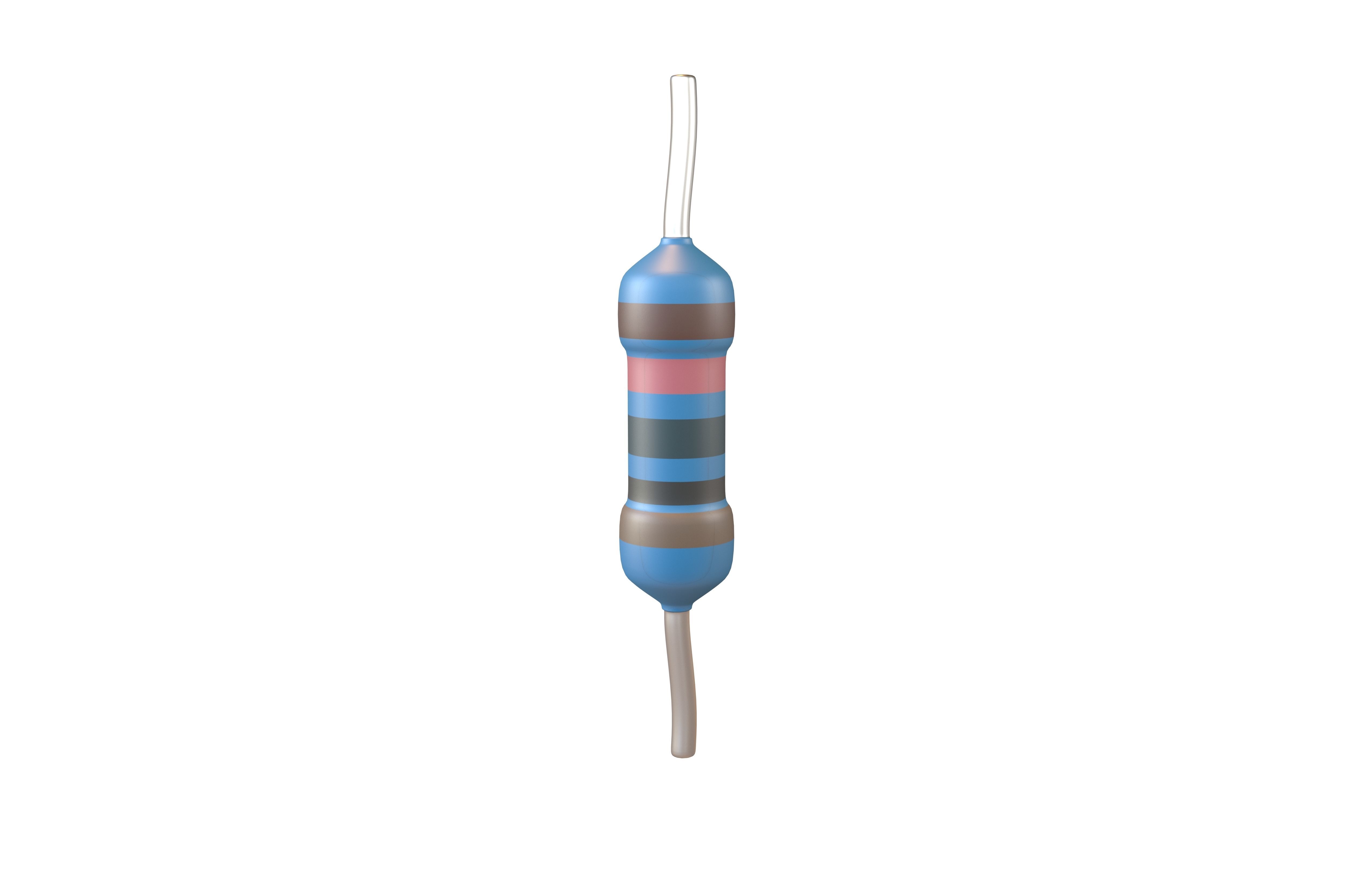 Resistors v1 002 Low-poly 3D model_2