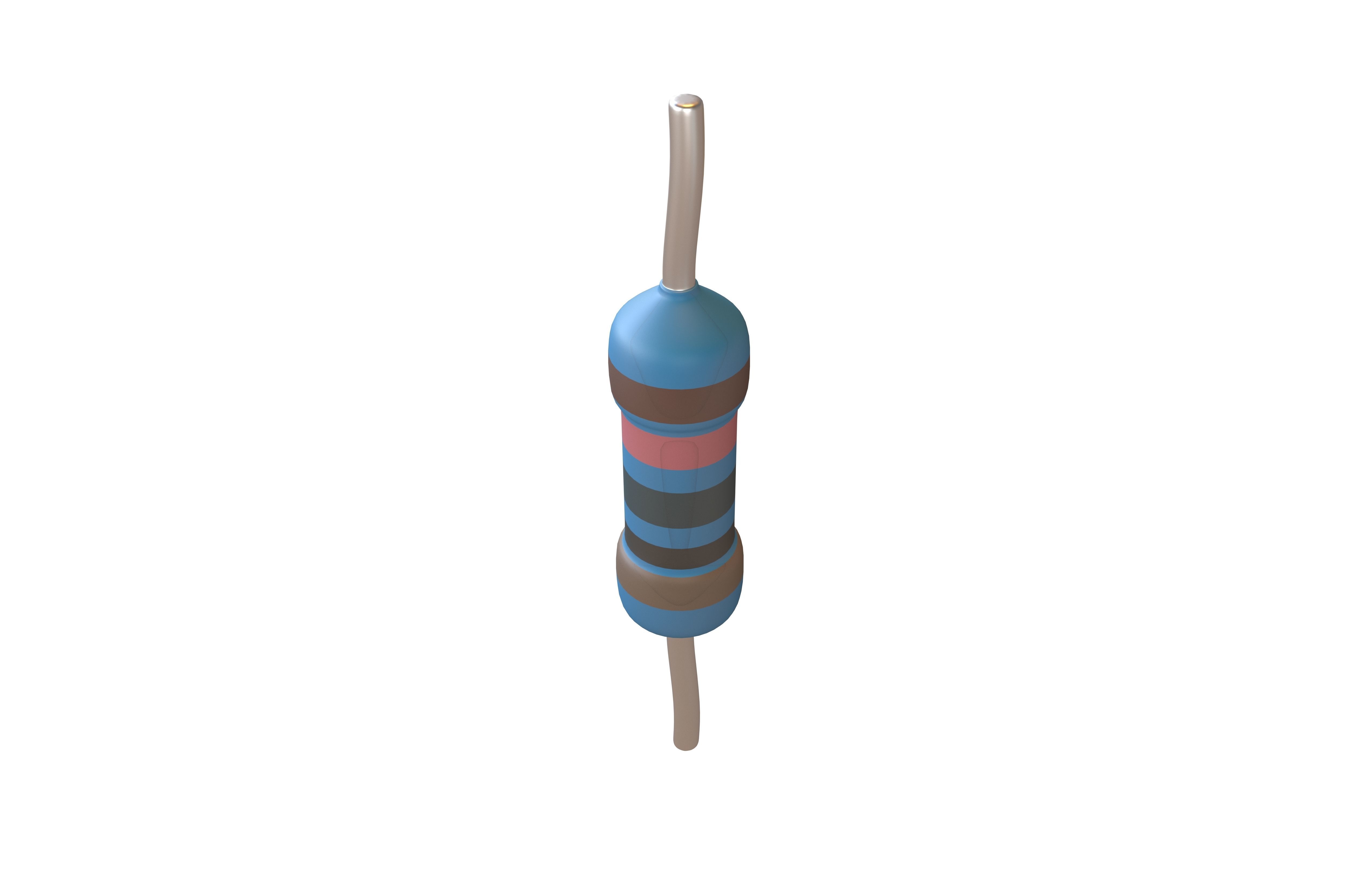 Resistors v1 002 Low-poly 3D model_1