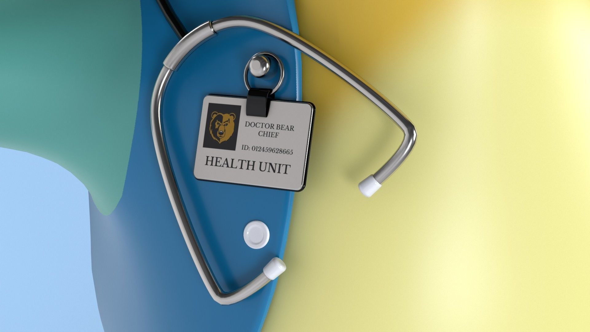 Doctor Bear Fantasy Character Low-poly 3D model_20