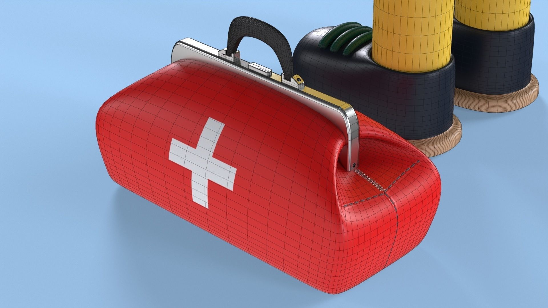 Doctor Bear Fantasy Character Low-poly 3D model_19