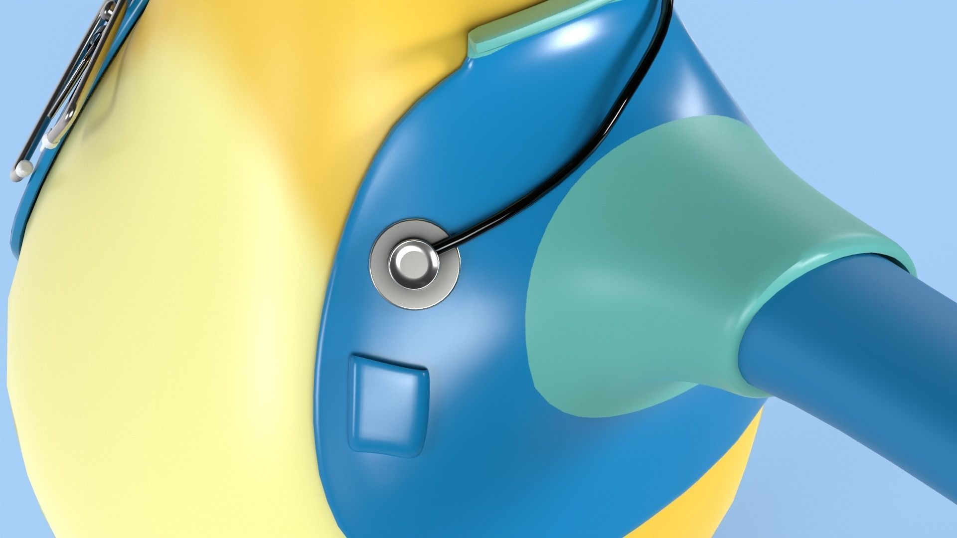 Doctor Bear Fantasy Character Low-poly 3D model_21