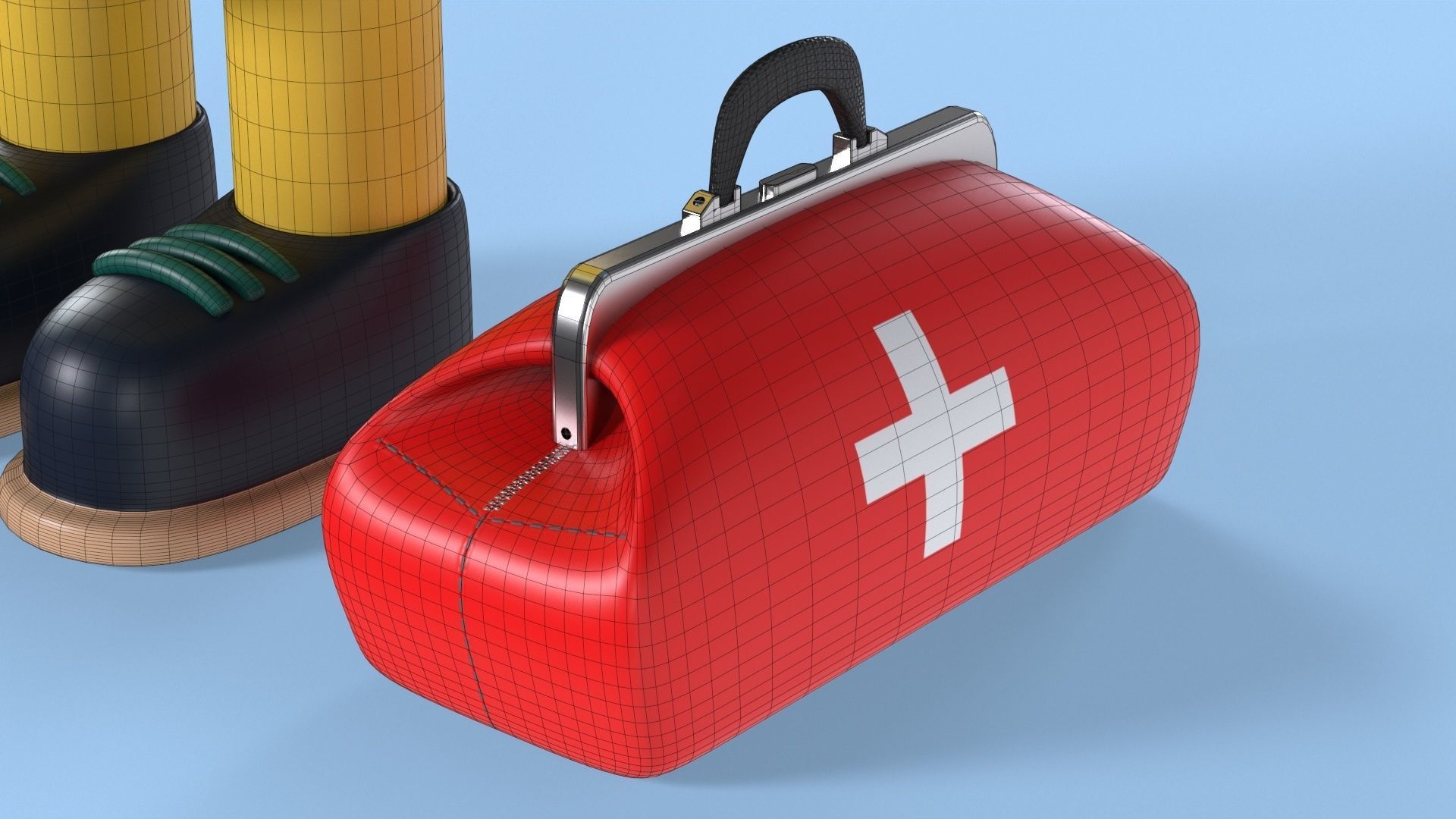 Doctor Bear Fantasy Character Low-poly 3D model_18