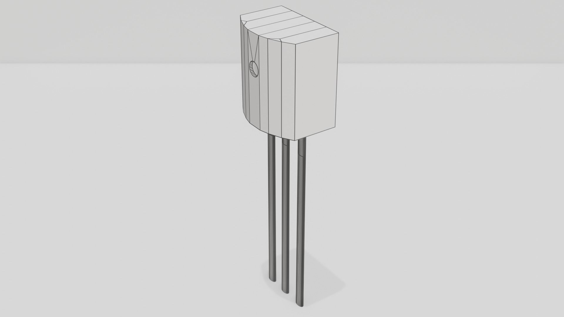 NPN PNP Transistor Free low-poly 3D model_6