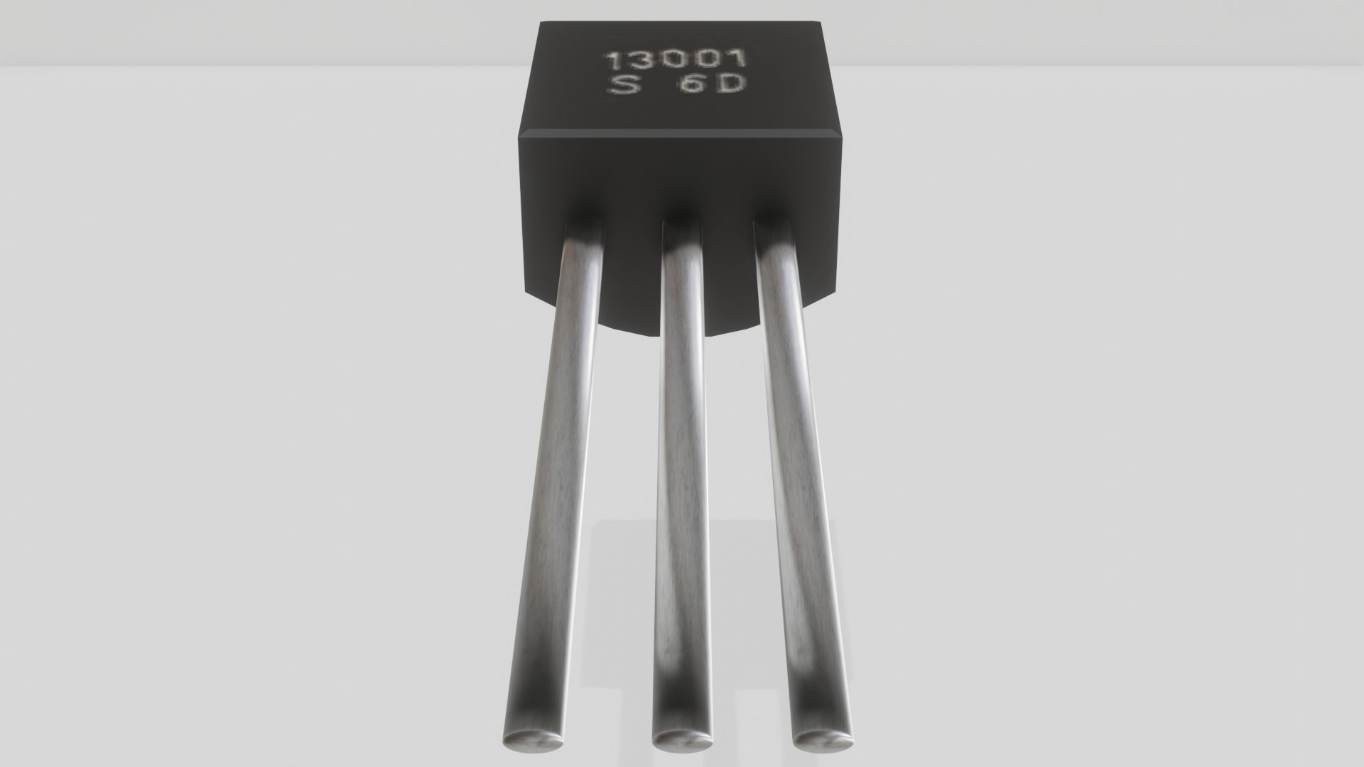 NPN PNP Transistor Free low-poly 3D model_4