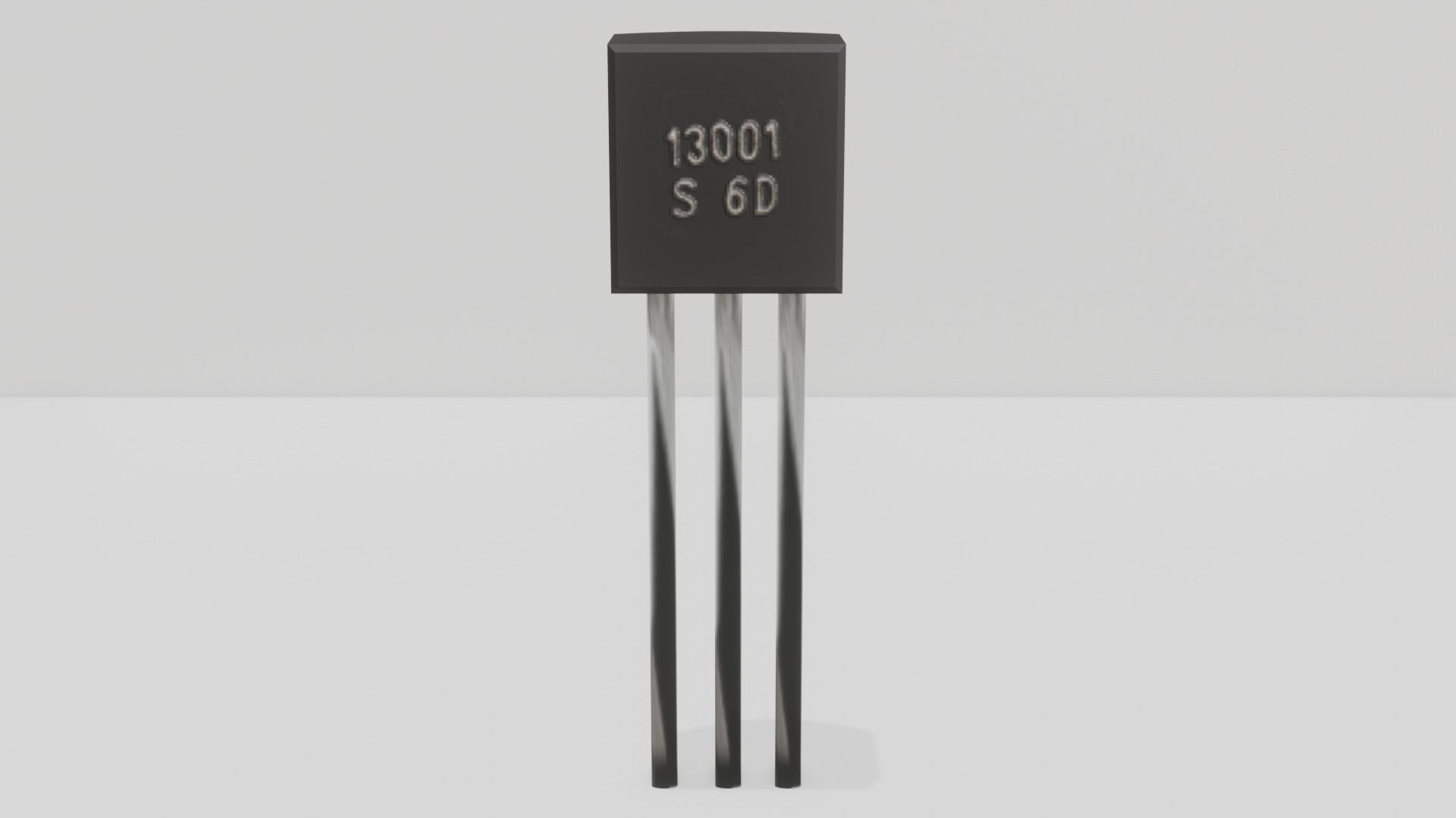 NPN PNP Transistor Free low-poly 3D model_2