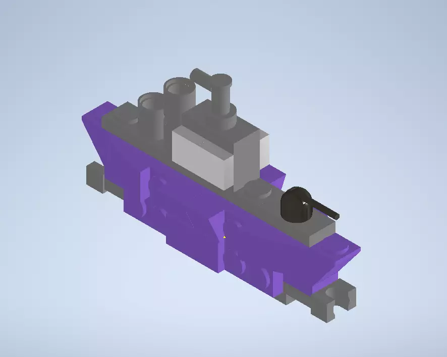 Ship Toy Block 3D model_0