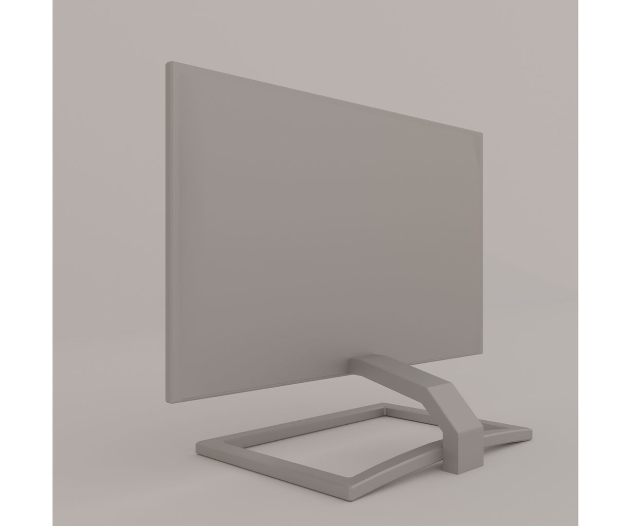 LCD Desktop Monitor Low-poly 3D model_7